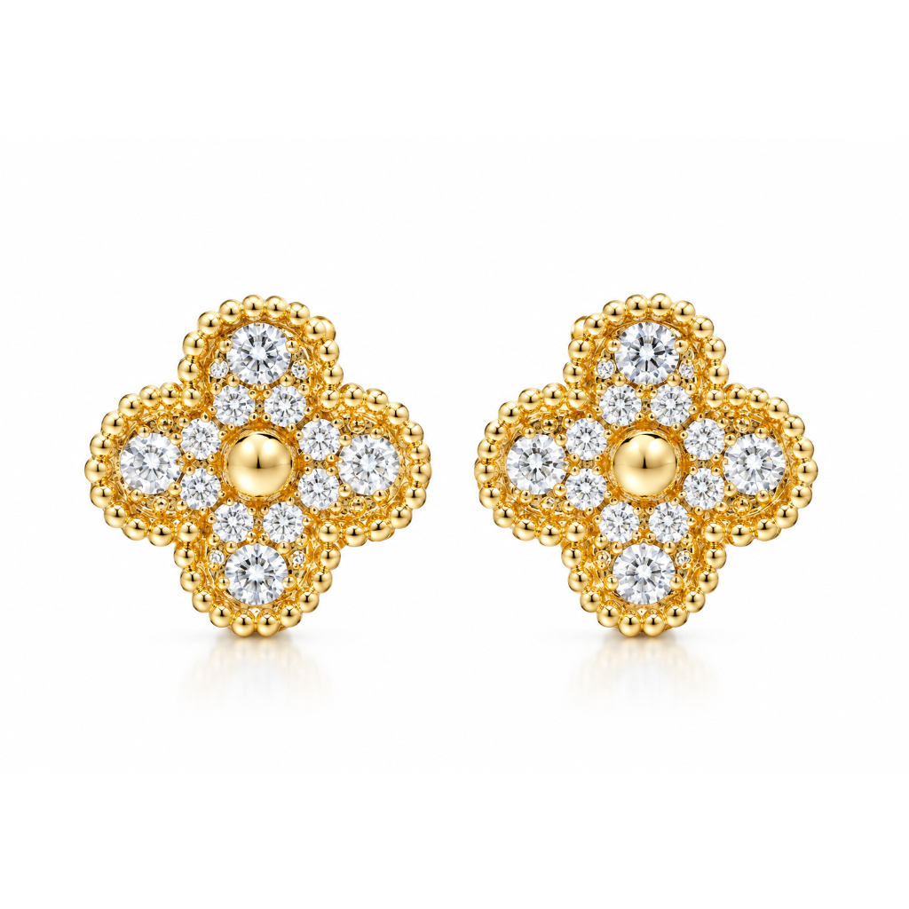 Boucles d'oreilles Jasmine strass